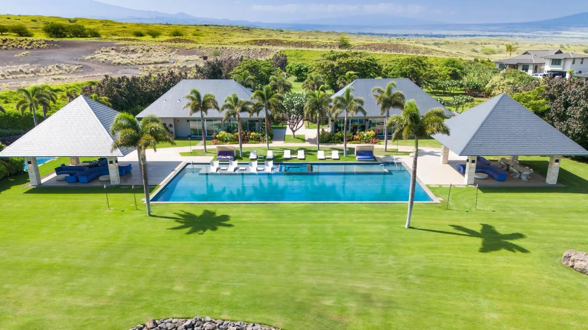 別荘 Blue Tranquility Luxurious Home In Private Community With Heated Private Pool Spa Detached Ohana Suite ワイメア