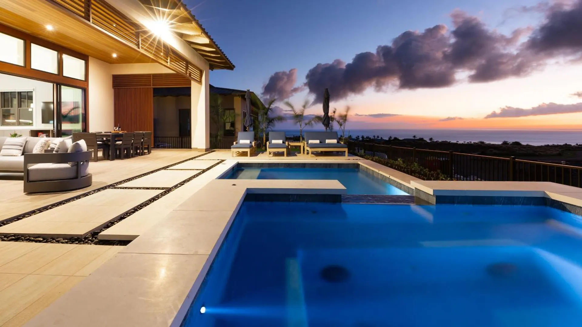 Blue Tranquility Luxurious Home In Private Community With Heated Private Pool Spa Detached Ohana Suite Waimea  Hébergement de vacances